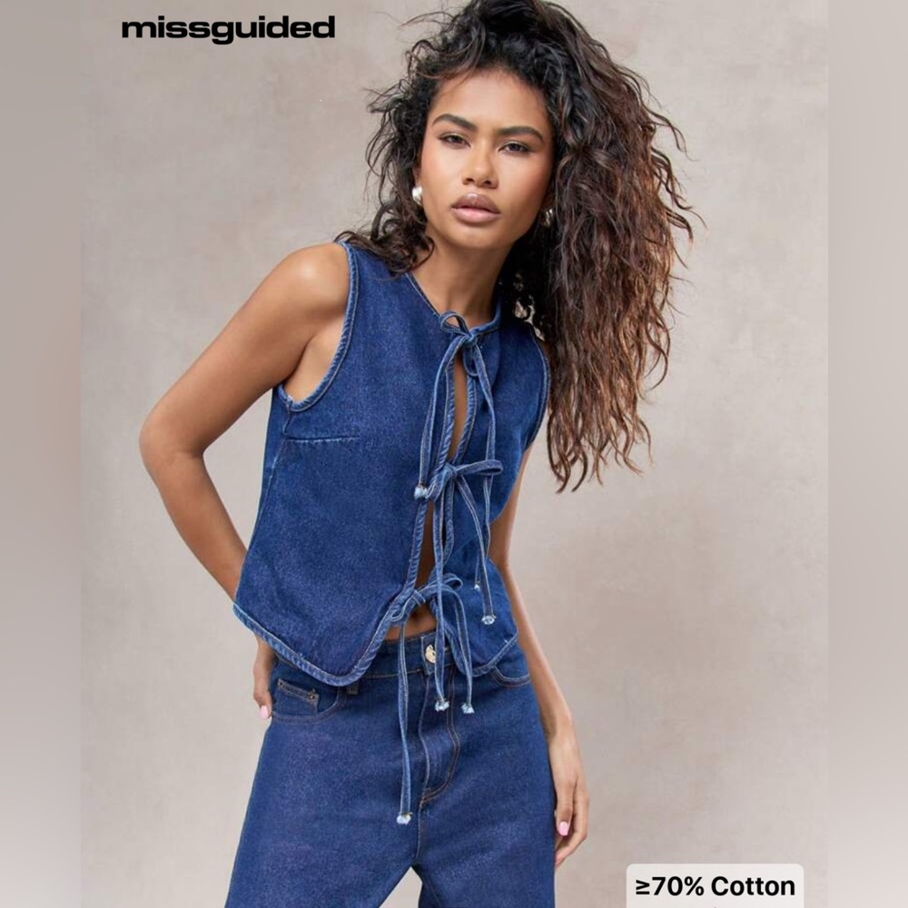 Stylish Blue Denim Vest